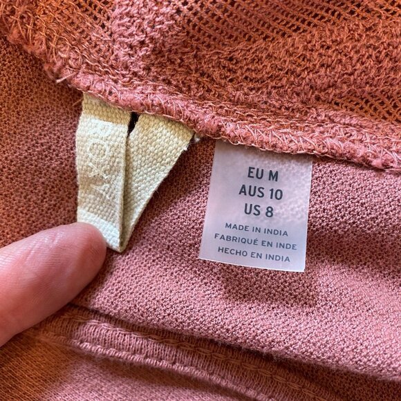 Roxy Wrap Dress 8 Pink Mauve Mini Sleeveless V-Neck Tie Rhythm Luck Lightweight - Picture 11 of 12